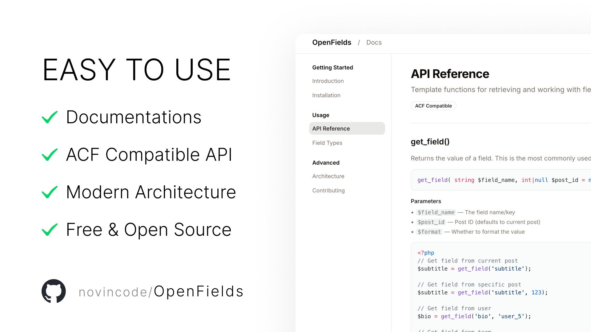 Easy drag-and-drop field management