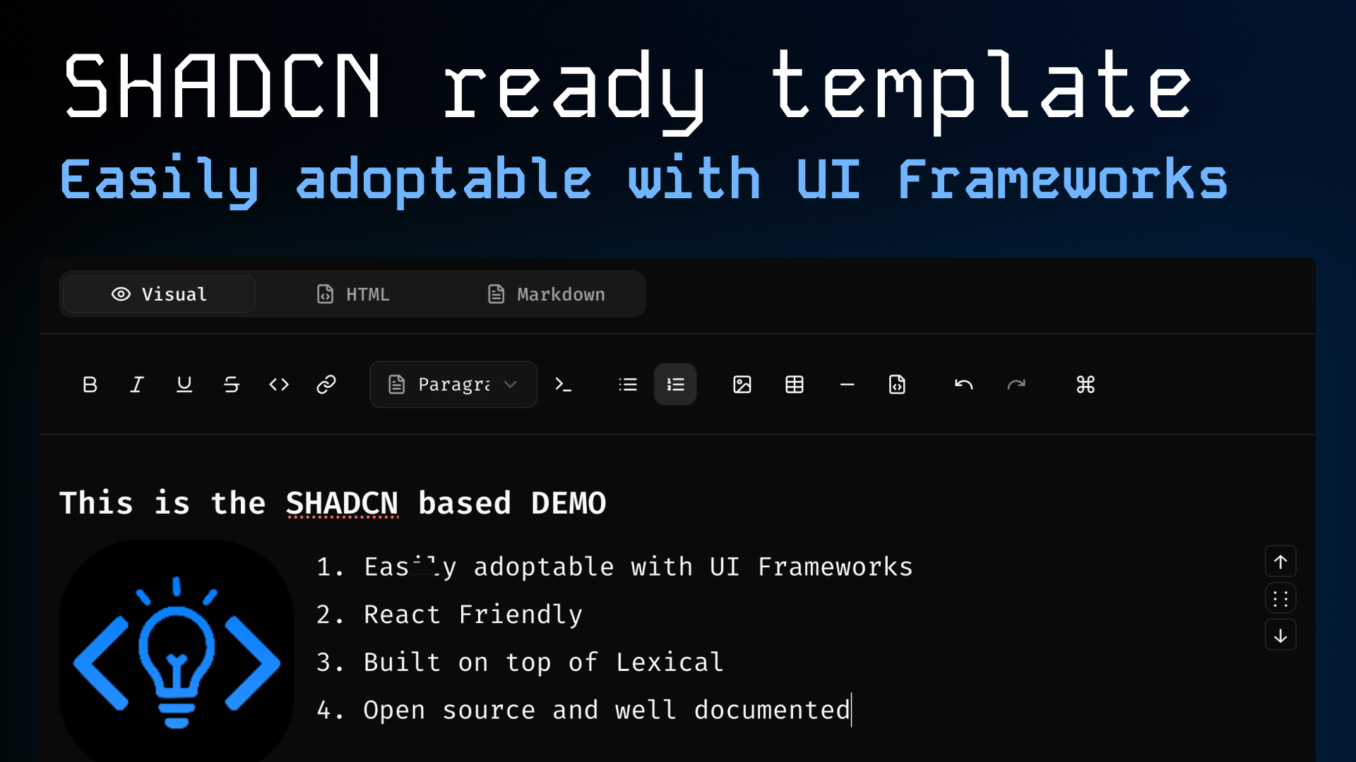 Shadcn Ready Template on Lexkit